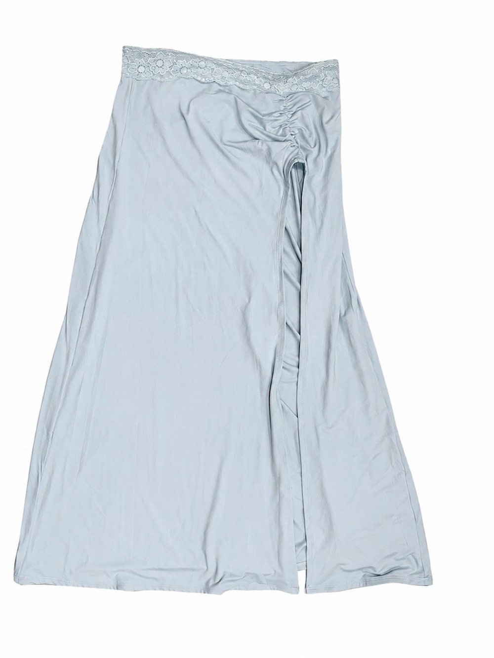 NWT PepperMayo Ocean Plunge Blue Lace Waist Maxi Skirt Size L US 8 - Picture 2 of 5